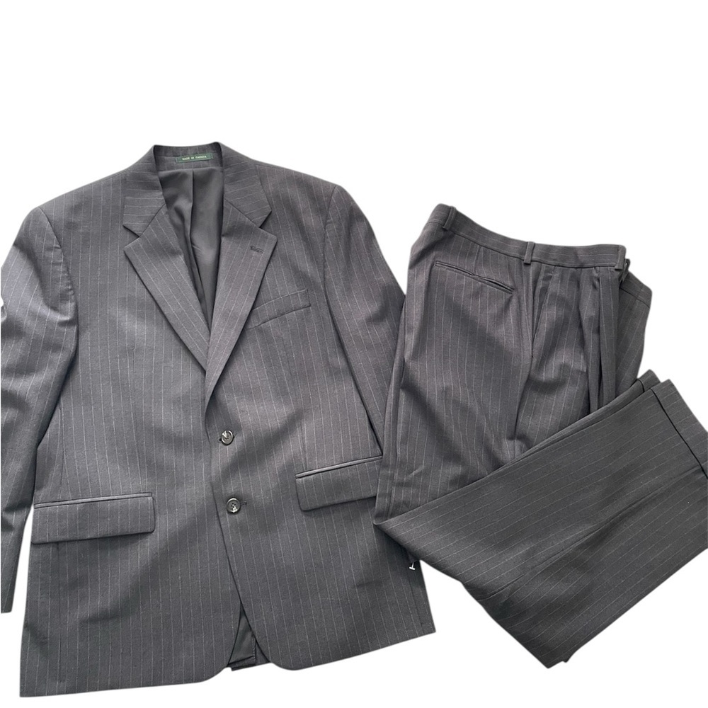 Lauren Ralph Lauren Pinstripe Men’s Large 2 Button Suits Wool Blazer & Pants
